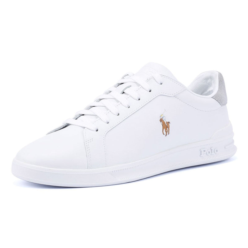 Ralph Lauren Heritage Court II Zapatillas Blancas De Cuero Para Hombre