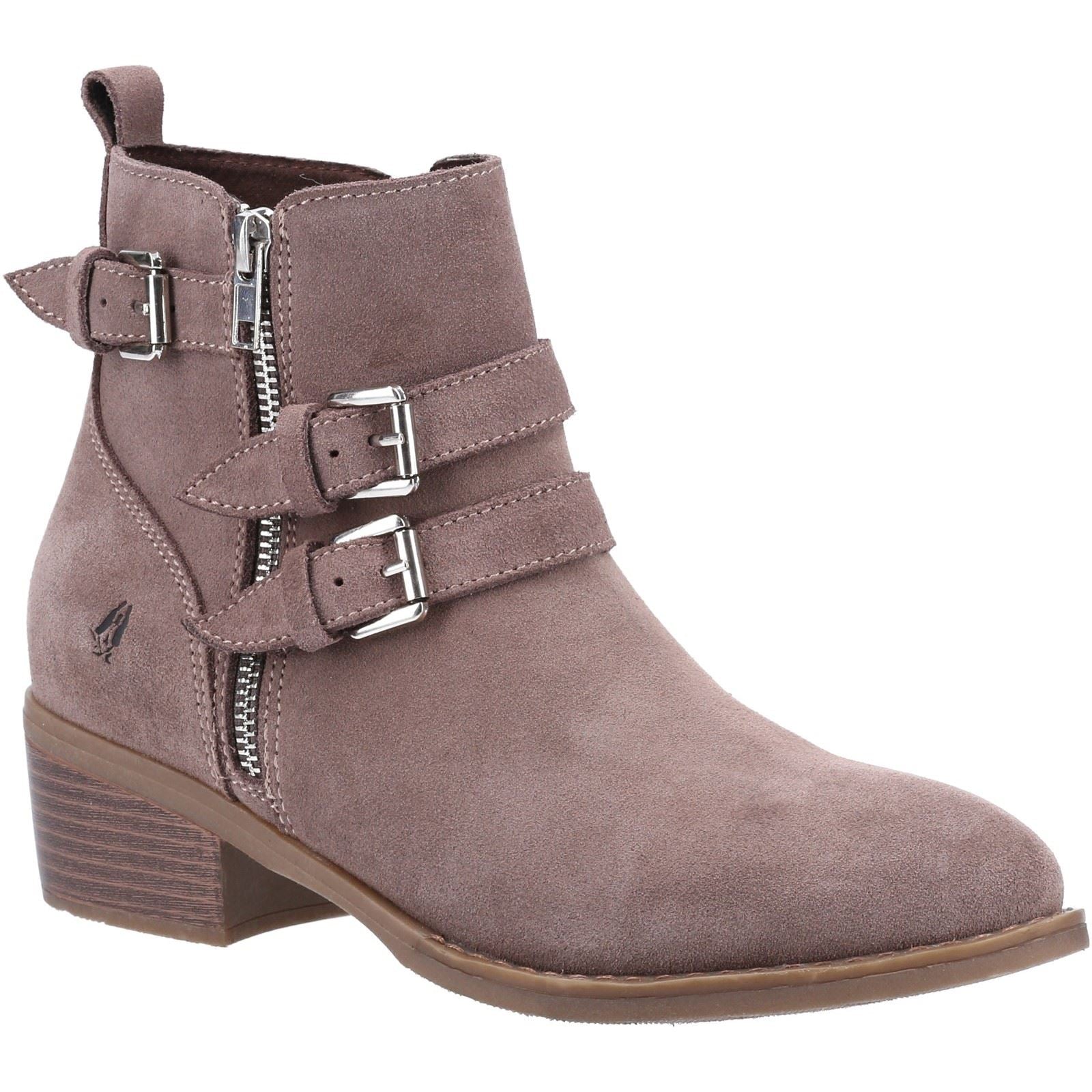 Hush Puppies Jenna Botas De Cuero Para Mujer En Color Topo.