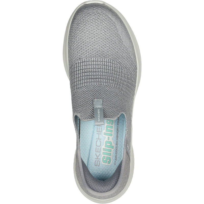 Skechers Ultra Flex 3.0 Smooth Step Zapatillas De Deporte De Mujer De Color Gris Claro