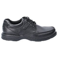 Hush Puppies Randall II Zapatos De Hombre Negros De Cuero Con Cordones.