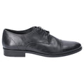 Hush Puppies Ollie Cap Toe Zapatos De Hombre Negros De Cuero Con Cordones.