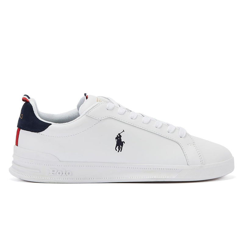 Ralph Lauren Zapatillas Bajas De Cuero Premium Blancas