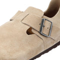 Birkenstock London Zapatos De Gamuza Beige Cómodos