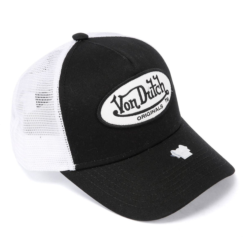 Von Dutch Trucker Boston Gorras Negras/Blancas De Algodón