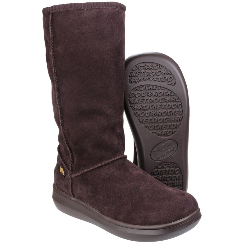 Rocket Dog Sugardaddy Botas De Ante Para Mujer En Color Chocolate.