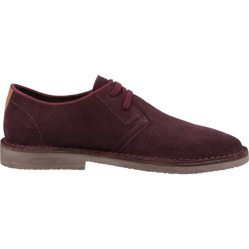 Hush Puppies Scout Zapatos De Ante Para Hombre En Color Burdeos Con Cordones.