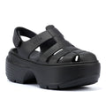 Crocs Stomp Fisherman Sandalias Negras De Mujer