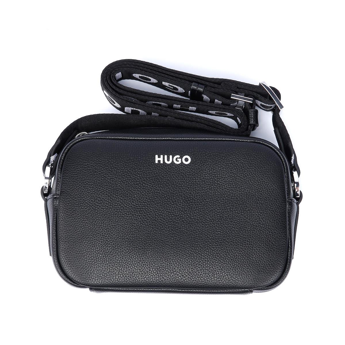 Hugo Bel Bolso Cruzado Negro De Mujer De Pvc