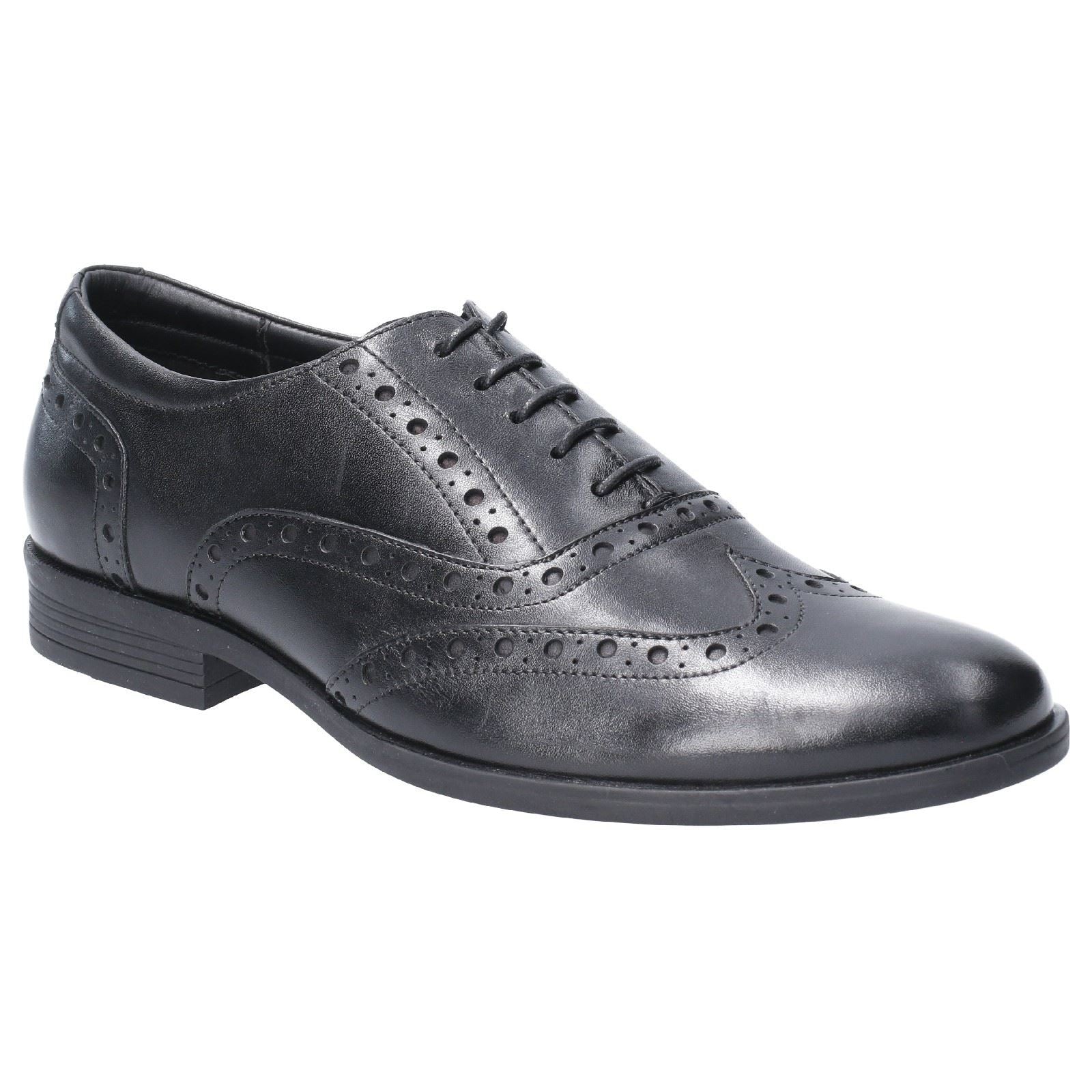 Hush Puppies Oaken Zapatos Negros Brogues De Cuero Para Hombre