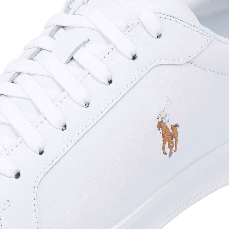 Ralph Lauren Heritage Court II Zapatillas Blancas De Cuero Para Hombre