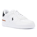 Ralph Lauren Masters Court Zapatillas De Cuero Blancas/Negras Para Hombre