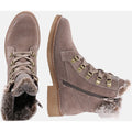 Hush Puppies Florence Botas De Cuero Para Mujer En Color Topo.