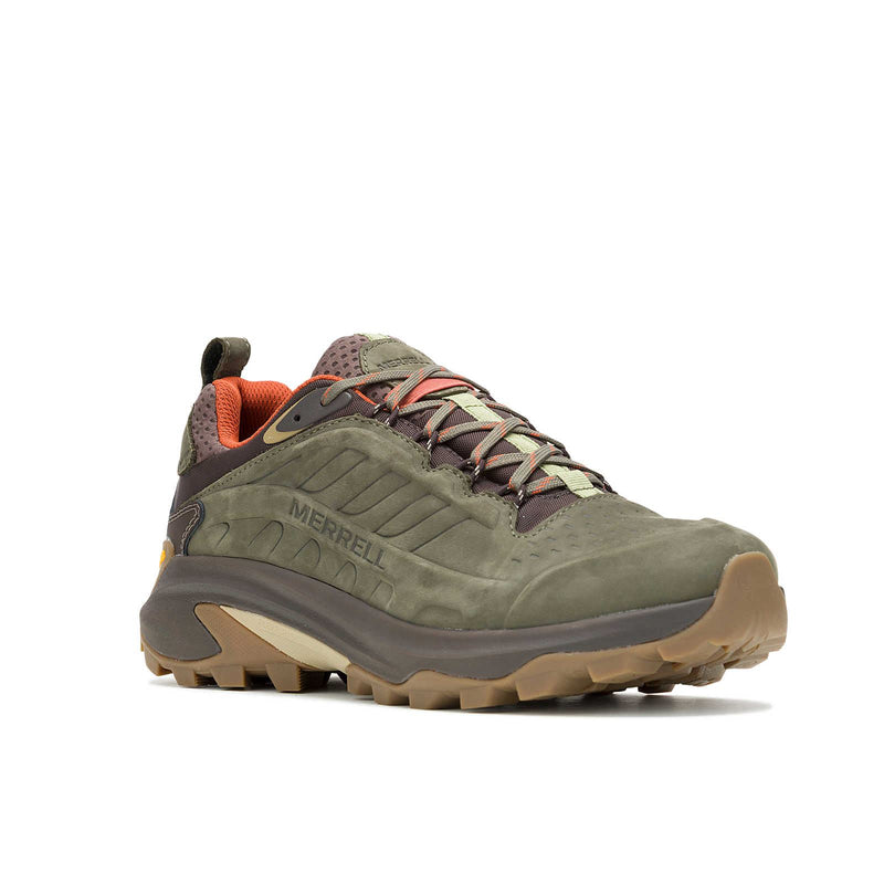 Merrell Moab Speed 2 Zapatillas De Cuero Verdes Para Hombre