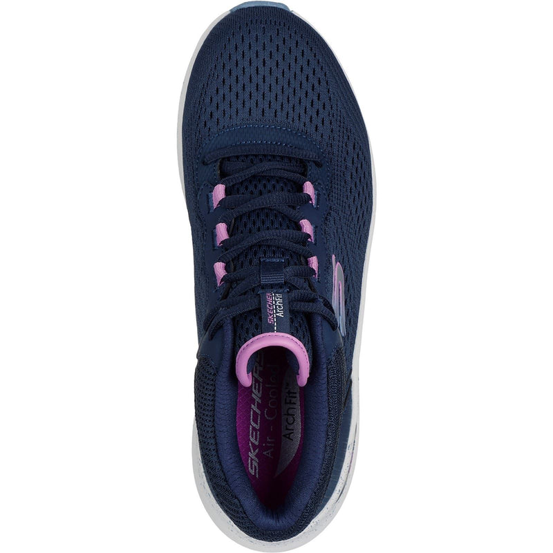 Skechers Arch Fit 2.0 Rainy Days Zapatillas De Tela Para Mujer En Azul Marino/Morado