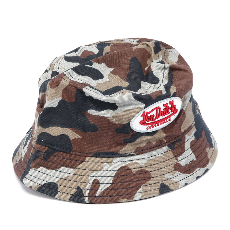 Von Dutch Phoenix Camo Gorros De Cubo De Algodón Marrón