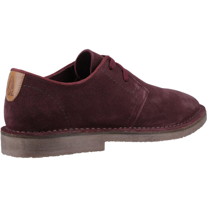 Hush Puppies Scout Zapatos De Ante Para Hombre En Color Burdeos Con Cordones.