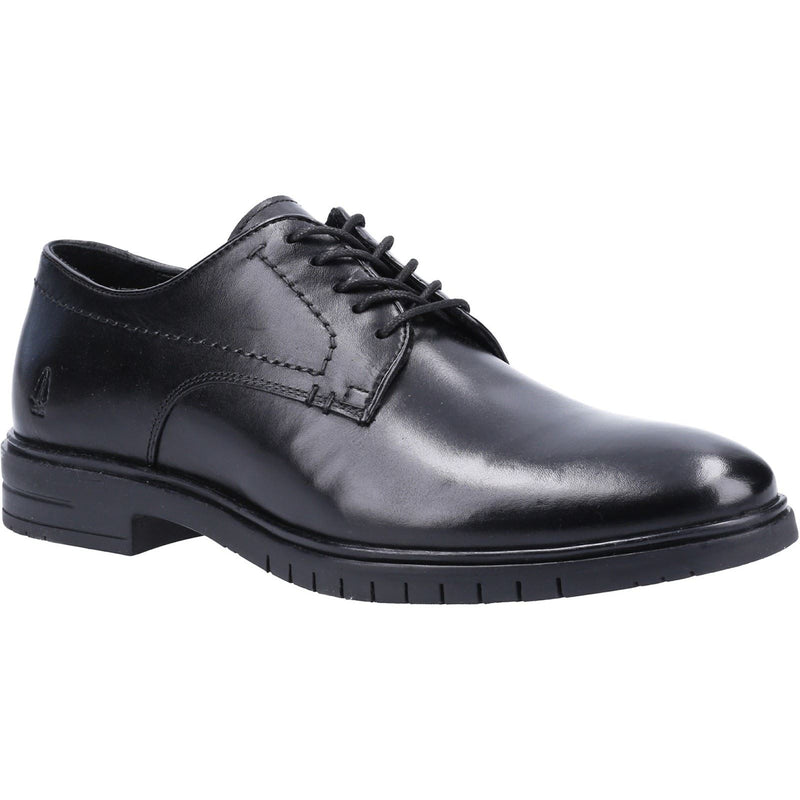 Hush Puppies Sterling Zapatos De Hombre Negros De Cuero Con Cordones.