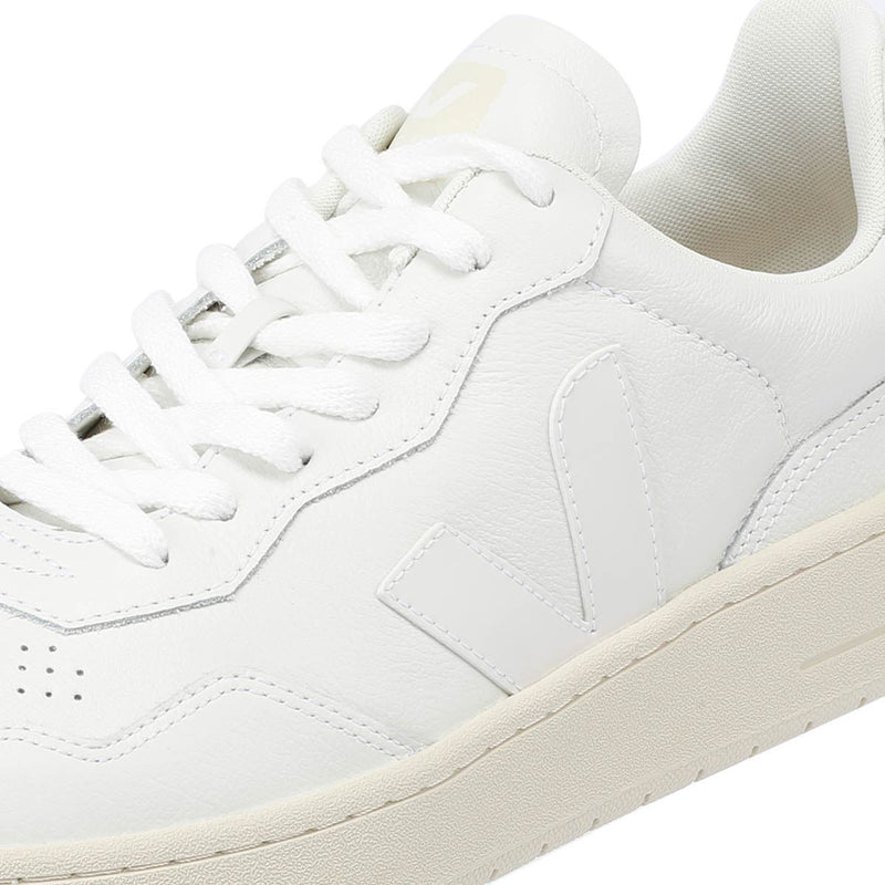 Veja V-90 Zapatillas Blancas De Cuero Para Hombres