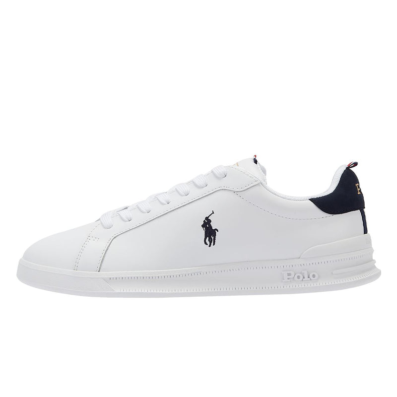 Ralph Lauren Zapatillas Bajas De Cuero Premium Blancas