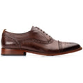 Base London Cast Washed Zapatos Brogues Marrones De Cuero Para Hombre