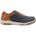 Hush Puppies Finley Zapatos De Cuero Para Hombre En Color Azul Marino Con Cordones.