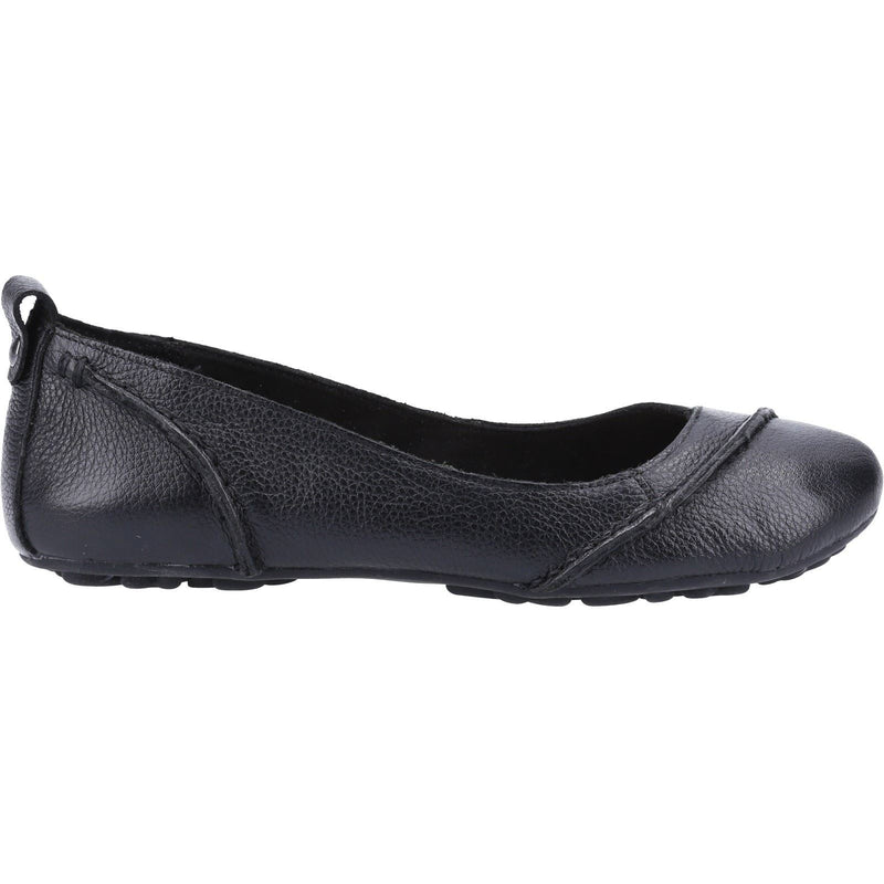 Hush Puppies Janessa Bailarinas De Cuero Negras Para Mujer