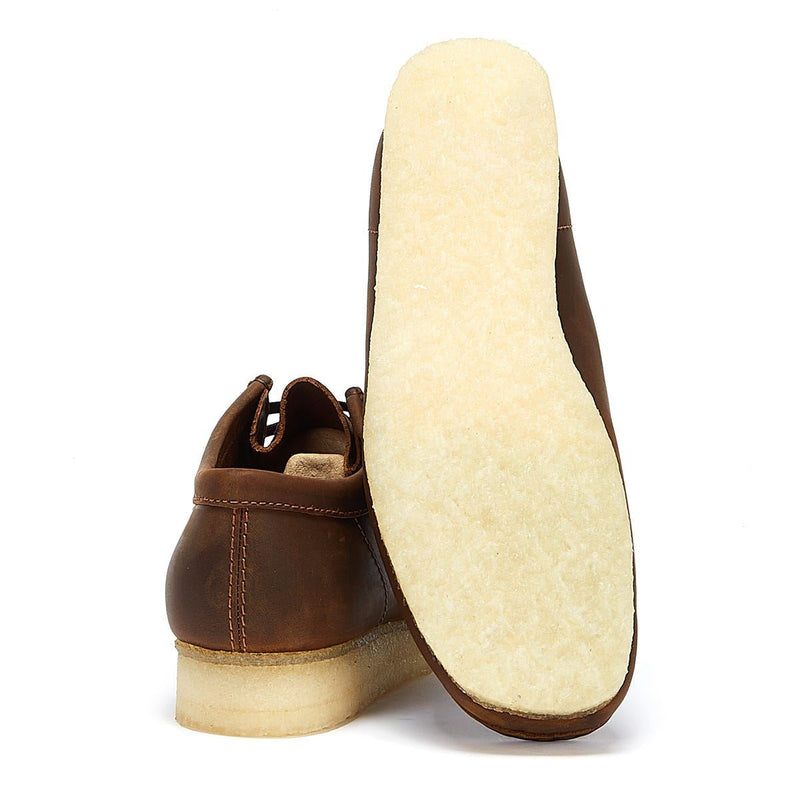 Clarks Zapatos De Cordones Marrones Para Hombre Wallabee Beeswax