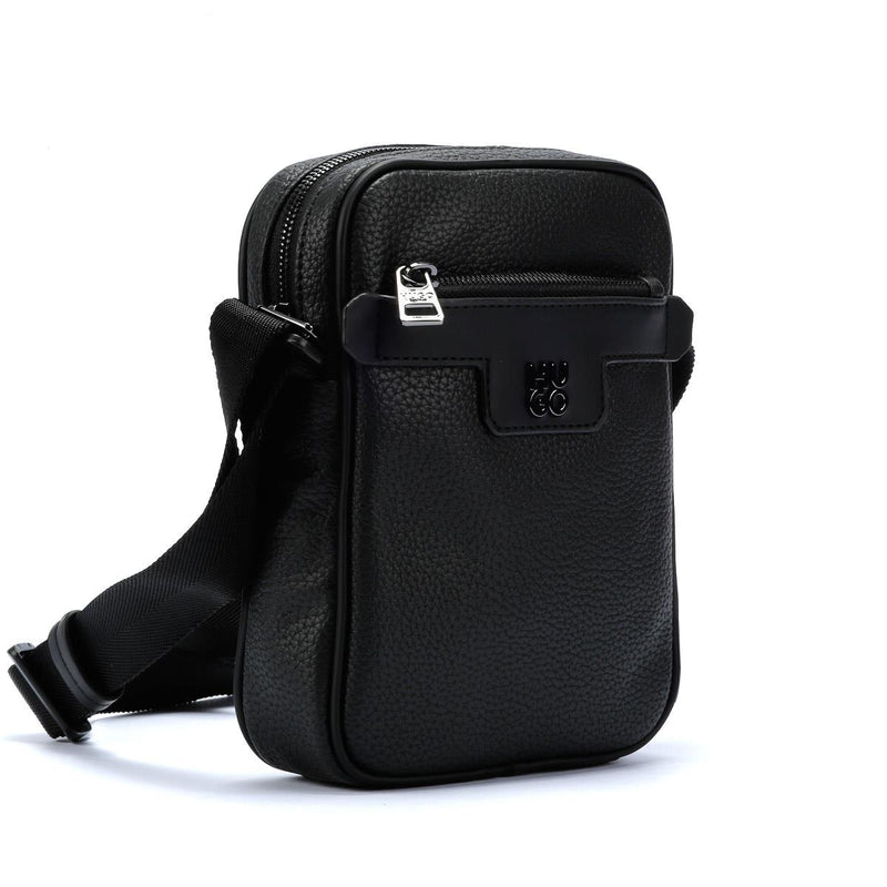 Hugo Nesh Crossbody Bolso De Reportero Negro Para Hombre De Cuero Sintético.