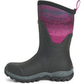 Muck Boots Arctic Sport Mid Botas De Agua Negras/Magenta De Goma.