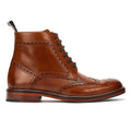 Ben Sherman Alfred Brogue Botas De Cuero Marrón Para Hombre