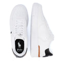 Ralph Lauren Masters Court Zapatillas De Cuero Blancas/Negras Para Hombre