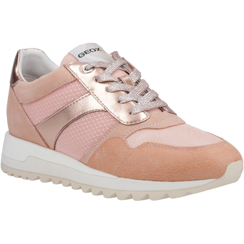 Geox Tabelya Zapatillas De Cuero De Mujer En Color Melocotón