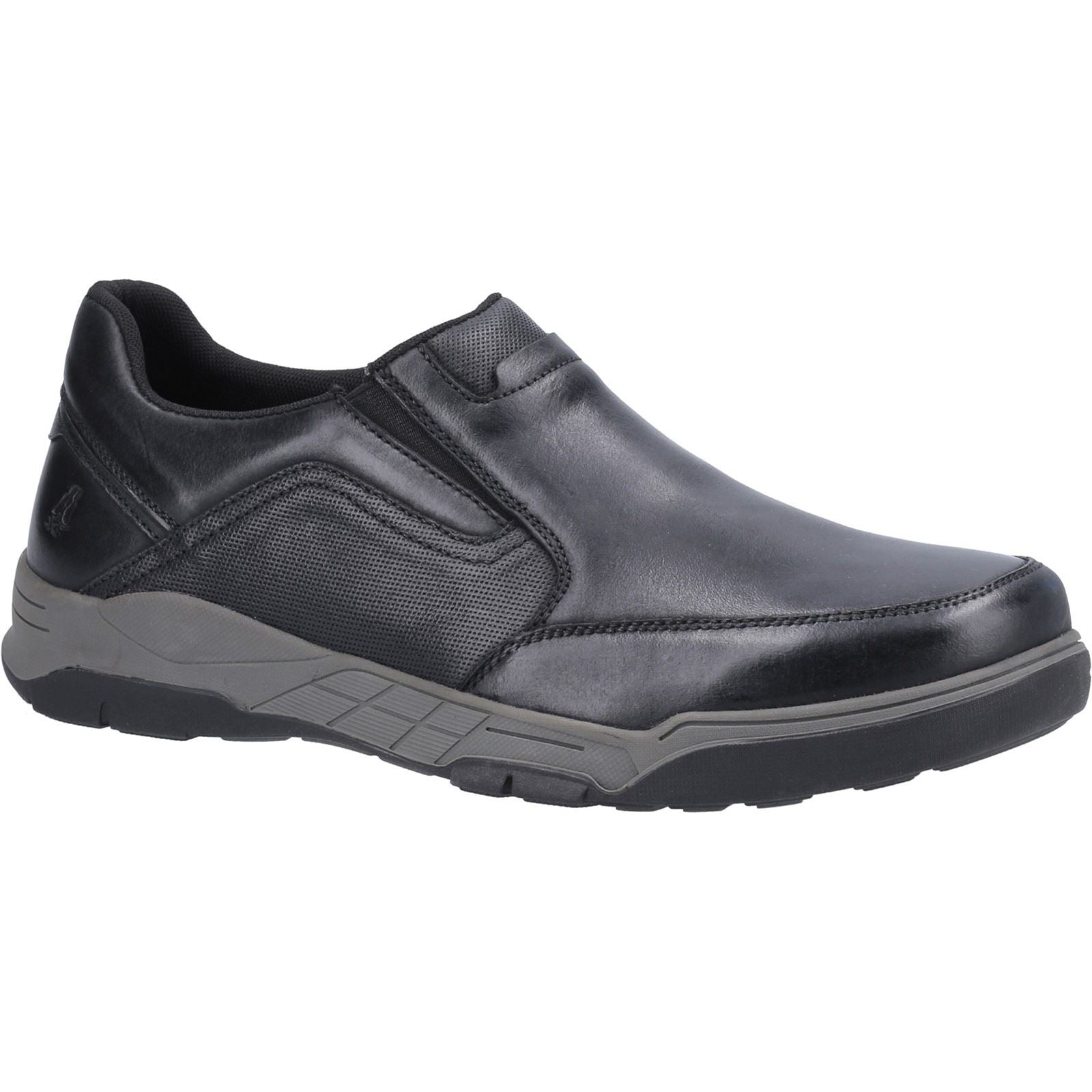 Hush Puppies Fletcher Mocasines Negros De Cuero Para Hombre