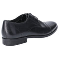 Hush Puppies Ollie Cap Toe Zapatos De Hombre Negros De Cuero Con Cordones.