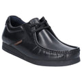 Base London Event Zapatos De Hombre Negros De Cuero Con Cordones.