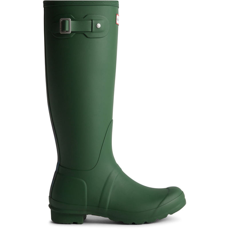 Hunter Original Tall Tartan Back Strap Botas De Agua Verdes Para Mujer