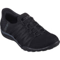 Skechers Breathe-Easy Roll-With-Me Zapatillas De Mujer Negras De Malla De Punto