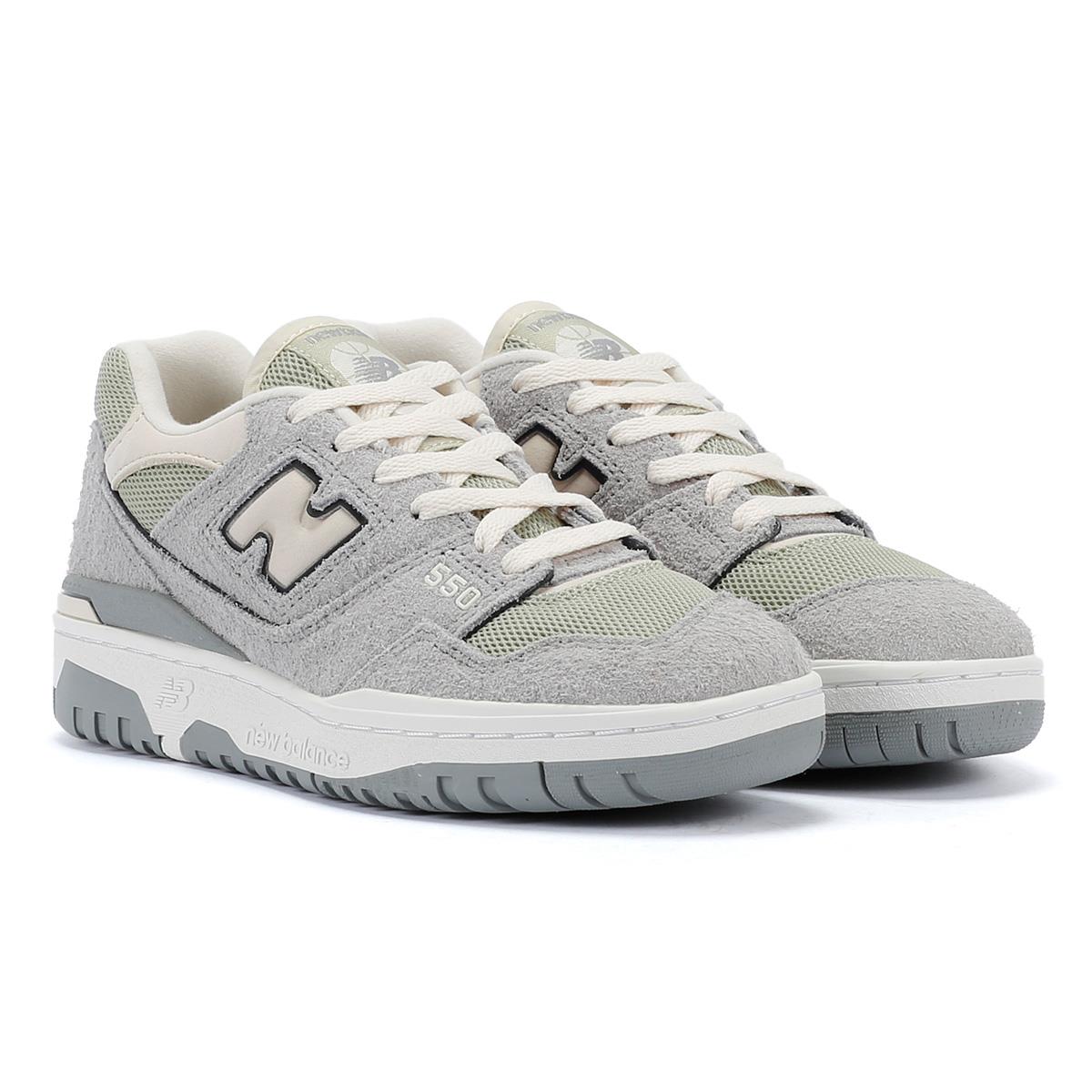 New Balance 550 Zapatillas De Cuero Para Mujer En Gris Pizarra Olivino Tower London.es