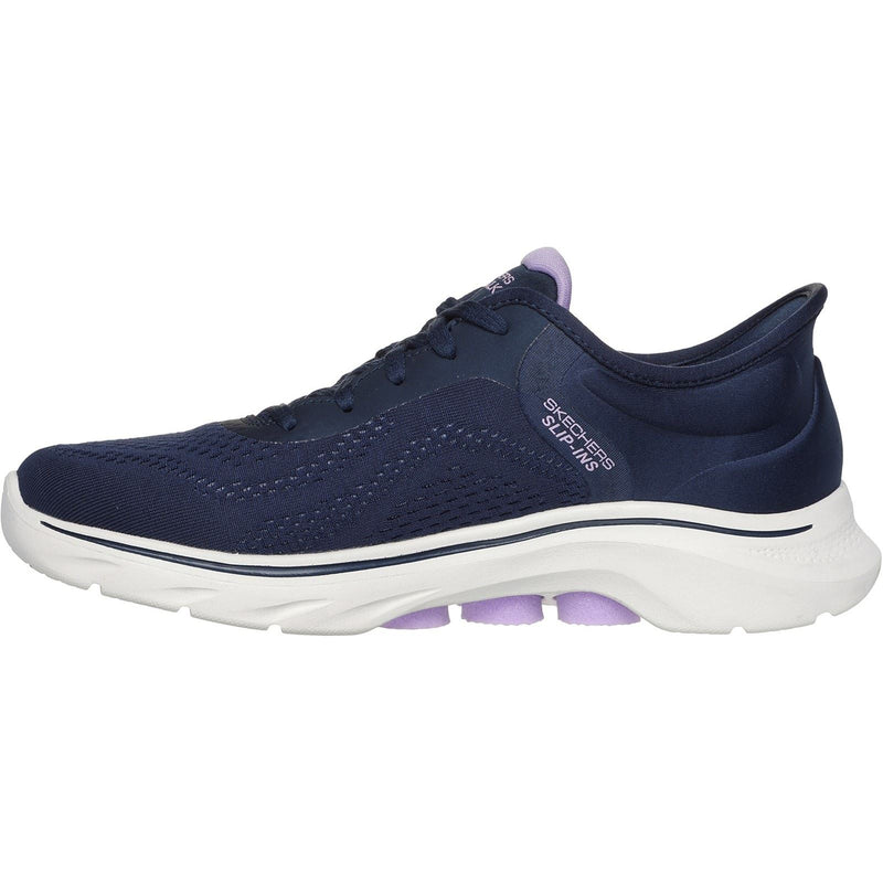 Skechers GO WALK 7 Valin Zapatillas De Tela Para Mujer En Azul Marino/Lavanda