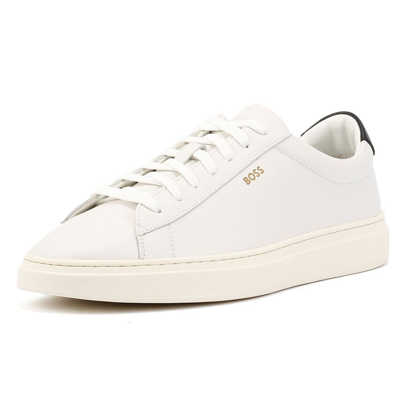 Boss Kieran Tennis Zapatillas Blancas De Cuero Para Hombre