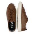 Boss Kieran Tennis Zapatillas De Cuero Marrón Para Hombre