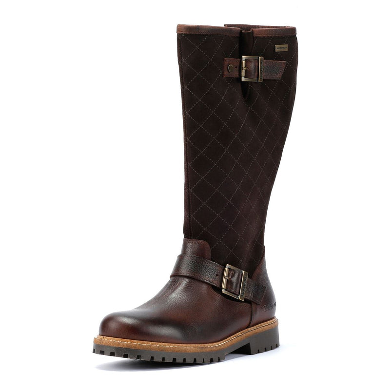 Barbour Willow Tall Botas Marrones De Mujer De Ante