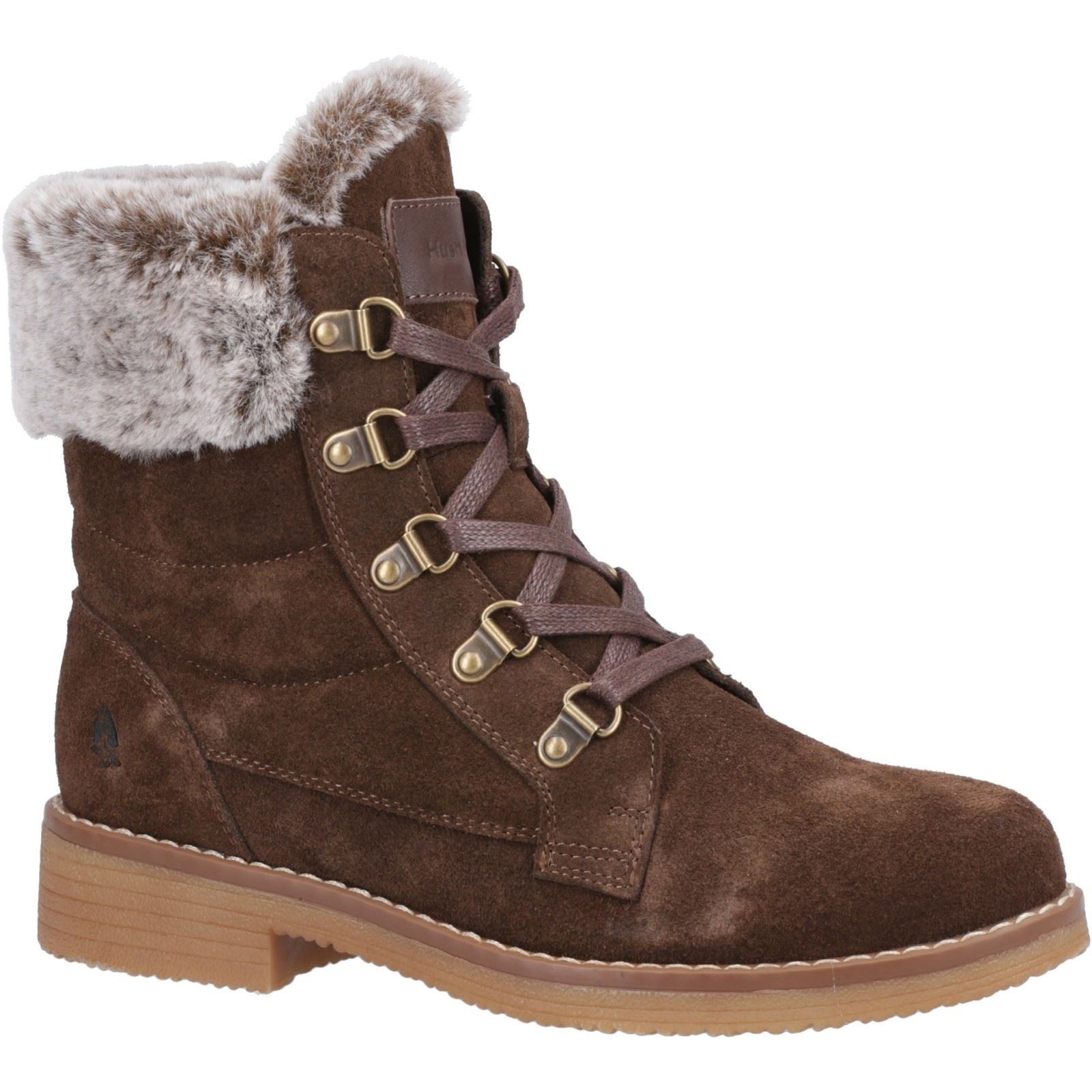 Hush Puppies Florence Botas De Cuero Para Mujer En Color Chocolate