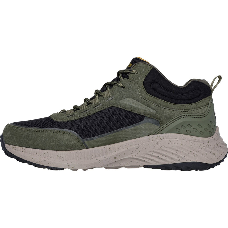 Skechers Bounder Rse Botas De Senderismo De Cuero Para Hombre En Verde Oliva/Negro