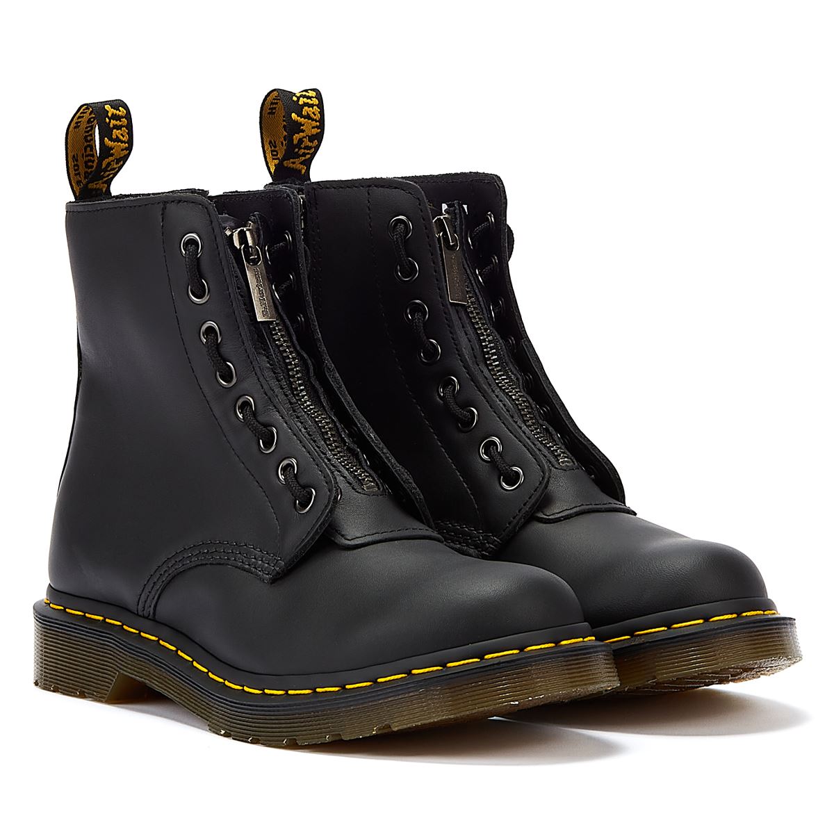 Dr. Martens 1460 Botas Negras Con Cremallera Frontal Pascal