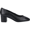 Hush Puppies Anna Tacones Negros De Cuero Para Mujeres