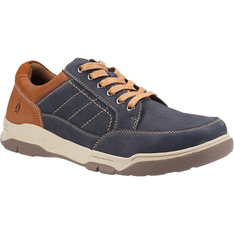 Hush Puppies Finley Zapatos De Cuero Para Hombre En Color Azul Marino Con Cordones.