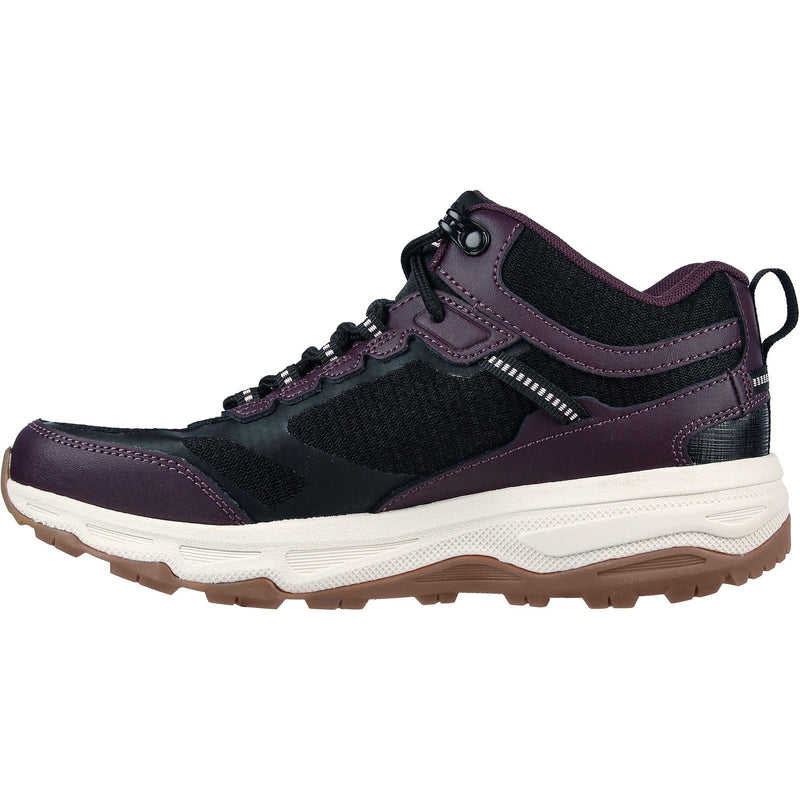 Skechers Go Run Trail Altitude Zapatillas De Cuero Para Mujer En Negro/Morado