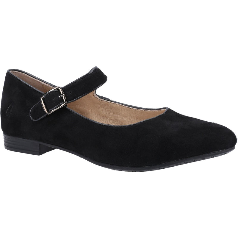 Hush Puppies Melissa Strap Bailarinas De Ante Negras Para Mujer