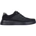 Skechers Proven - Aldeno Zapatos De Hombre Negros De Cuero Con Cordones.